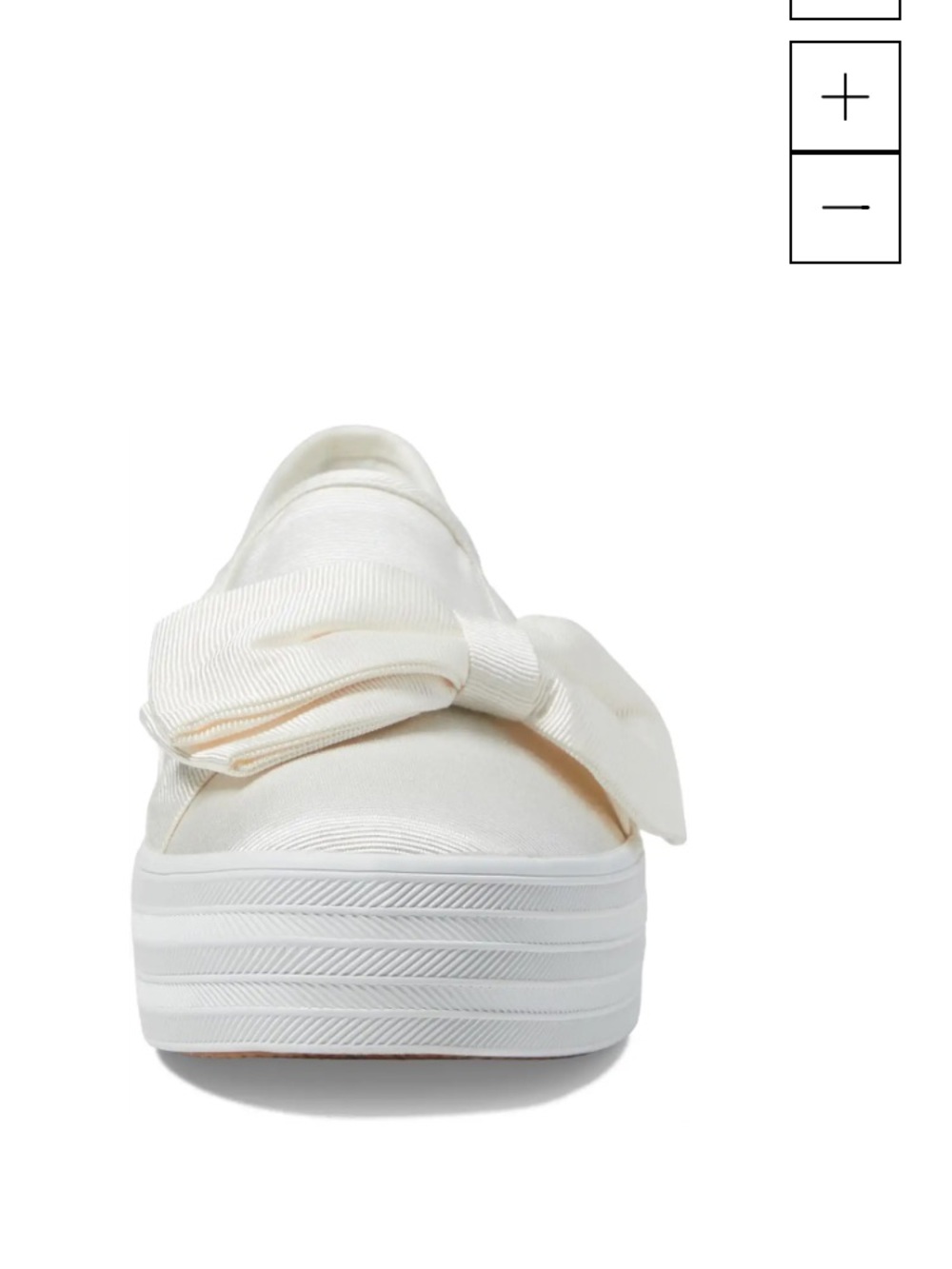 Keds Cream Platform Slip-On Sneaker with Bow